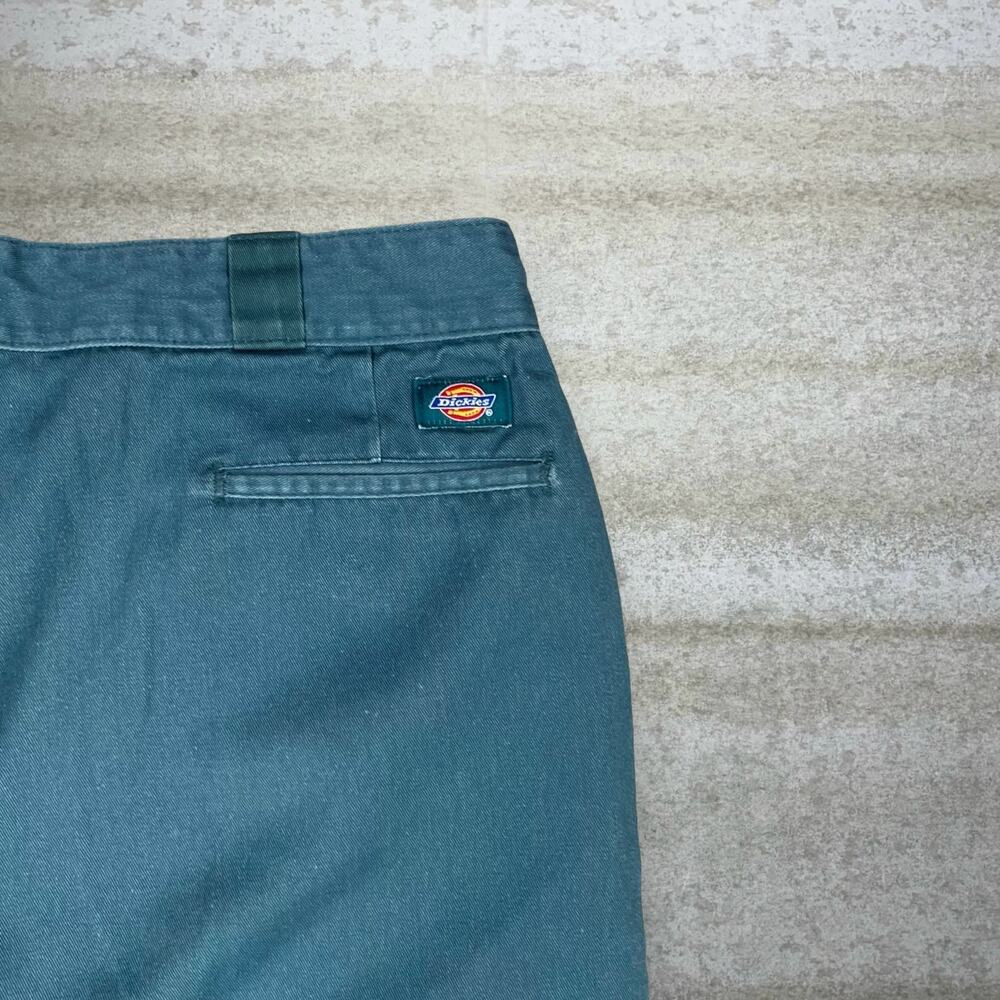 Vintage 90s Dickies Khakis Pants 40x31 Relaxed Fit Green Flat Front Work Wear - Picture 3 of 4